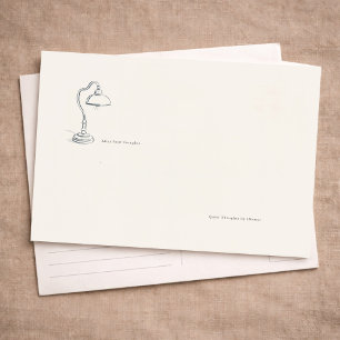 Cartão Postal Arte de Correspondência Minimalista de Introvertid