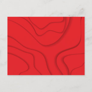 Cartão Postal Arte de corte de papel vermelha, moderna, moderna,