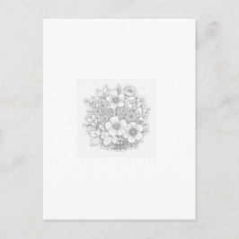 Cartão Postal arte de design floral