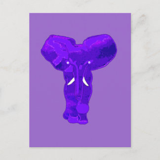Cartão Postal Arte de Elefante Roxo em Camisetas, Roupas de Bebê