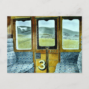 Cartão Postal Arte de Eric Ravilous, Paisagem de Trem