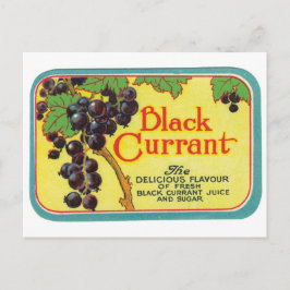 Cartão Postal Arte de Etiqueta de Vintagem de Cereais Negra