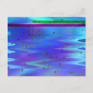 Cartão Postal Arte de Falha de Pixel Estética Vaporwave Analógic
