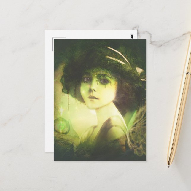 Cartão Postal Arte de Fantasia de Árvore Selvagem Mística (Frente/Verso In Situ)