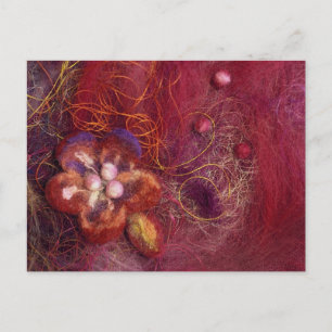 Cartão Postal Arte de feltragem de flores