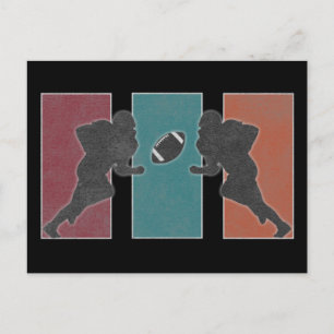 Cartão Postal Arte de futebol americano retrô