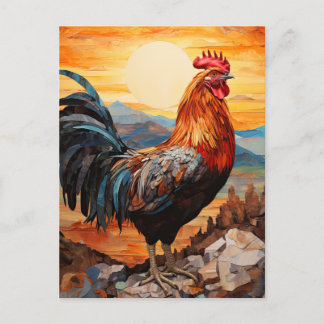 Cartão Postal Arte de Galinha