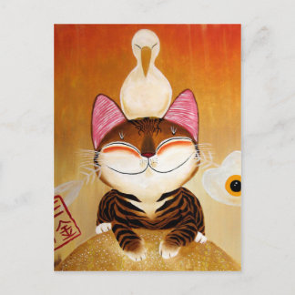 Cartão Postal arte de gato - metal (5 elementos)