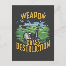 Cartão Postal Arte de Golfe: Arma de Destruição de Grama