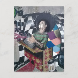 Cartão Postal Arte de Grafite Abstrata