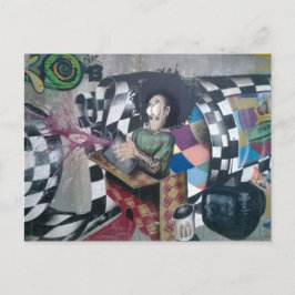 Cartão Postal Arte de Grafite Abstrata