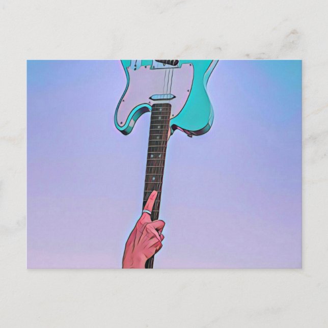 Cartão Postal Arte de guitarra clássica (Frente)