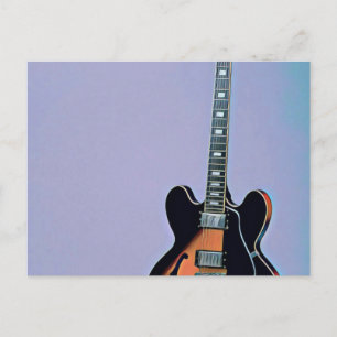 Cartão Postal Arte de guitarra vintage