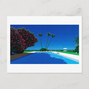 Cartão Postal arte de hiroshi nagai pinturas city pop e avião