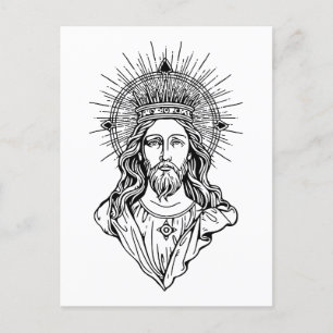 Cartão Postal Arte de Jesus Cristo