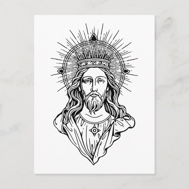 Cartão Postal Arte de Jesus Cristo (Frente)