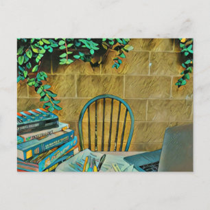 Cartão Postal Arte de leitura vintage
