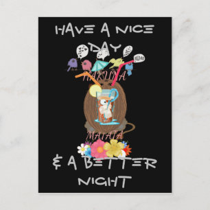 Cartão Postal Arte de Limonada de Coco e Limonada da Natureza Tr