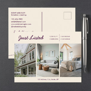Cartão Postal Arte de Linha Recentemente Listada Agente Imobiliá
