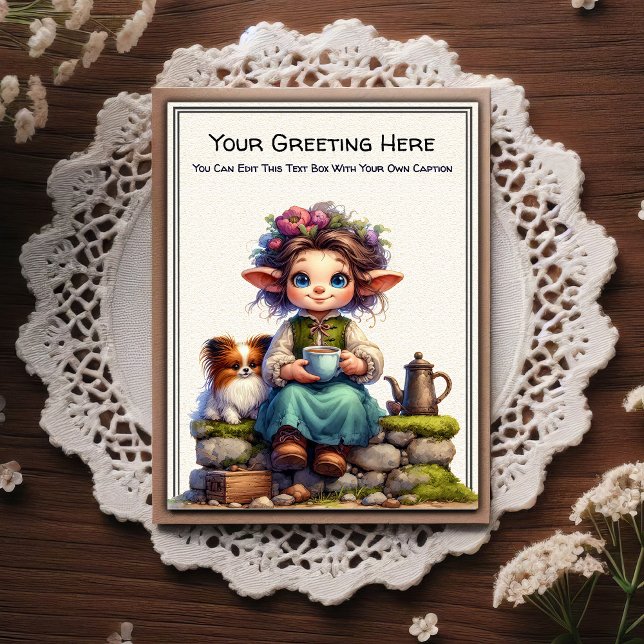 Cartão Postal Arte de Livro de Histórias com Sentimento Diário C (Criador carregado)