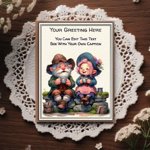 Cartão Postal Arte de Livro de Histórias de Sentimento Diariamen