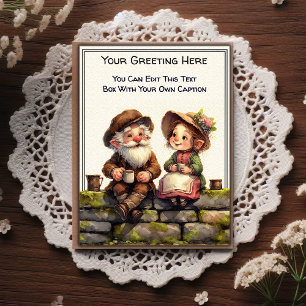 Cartão Postal Arte de Livro de Histórias de Sentimento Diariamen