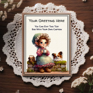 Cartão Postal Arte de Livro de Histórias de Sentimento Diariamen