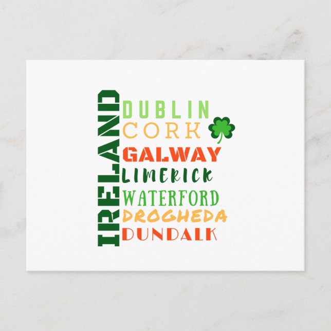 CARTÃO POSTAL ARTE DE METRÔ DA IRLANDA (Frente)