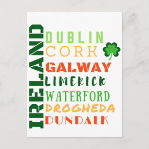 CARTÃO POSTAL ARTE DE METRÔ DA IRLANDA
