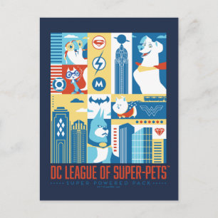Cartão Postal Arte de Metrópole Art Déco com Poderes Especiais