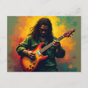 Cartão Postal arte de música reggae