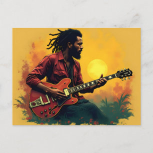 Cartão Postal arte de música reggae