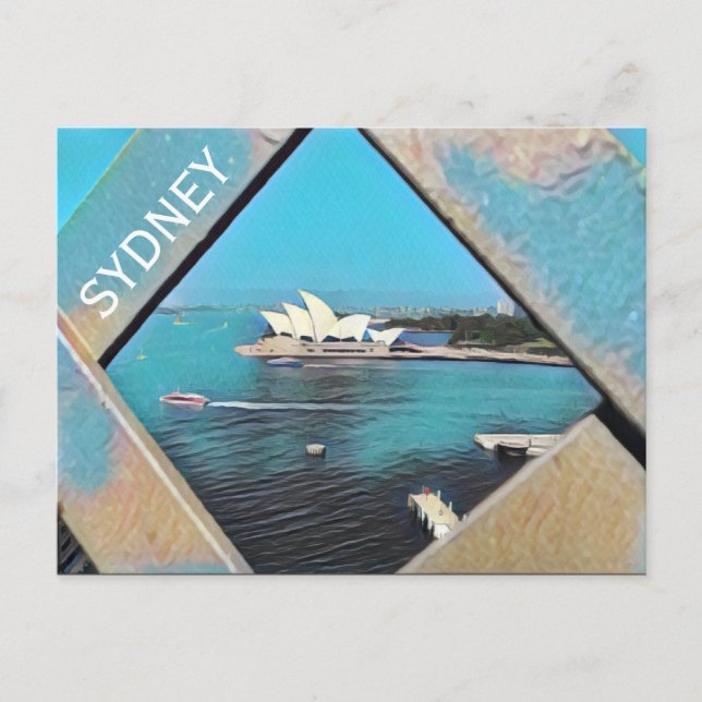 Cartão Postal arte de ópera sydney (Frente)