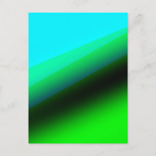 Cartão Postal Arte de padrão de textura abstrata arco-íris verde