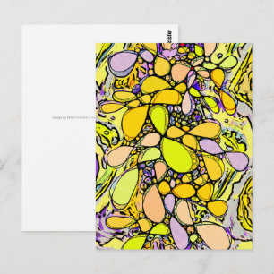 Cartão Postal Arte de Padrão Pintado à Mão e Digitalmente 13