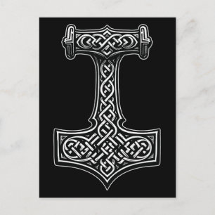Cartão Postal Arte de Parede do Martelo de Thor – Declaração de