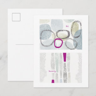 Cartão Postal Arte de parede em padrão abstrato impressão e pôst