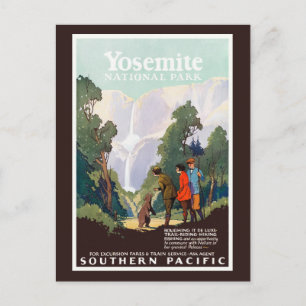 Cartão Postal Arte de Parede Vintage Yosemite EUA 1924