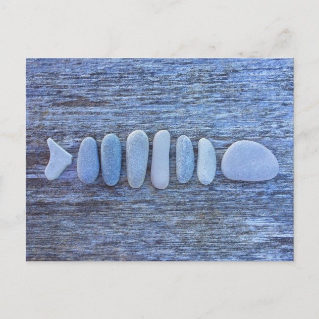 Cartão Postal Arte de Pedra em Forma de Peixe (Frente)