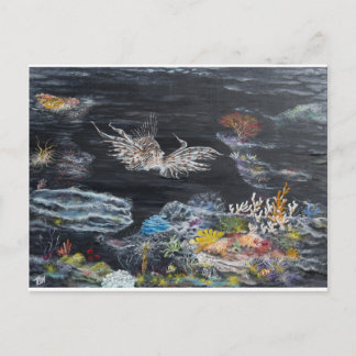 Cartão Postal Arte de peixe em