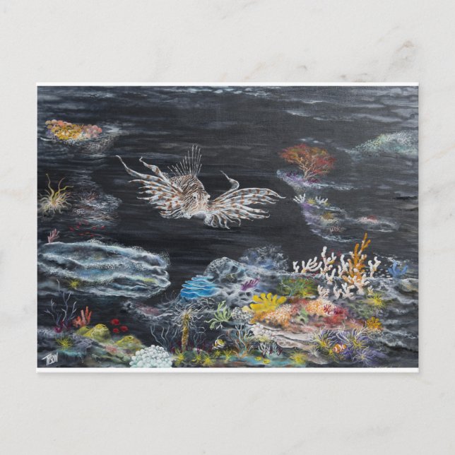 Cartão Postal Arte de peixe em (Frente)