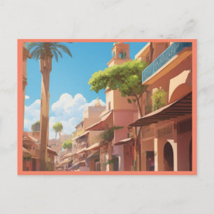 Cartão Postal arte de pintura de ia marrakech
