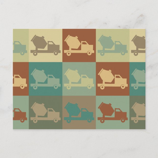 Cartão Postal Arte de Pop concreta (Frente)