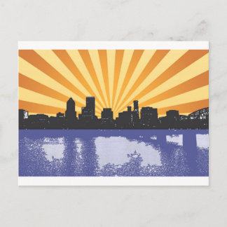 Cartão Postal Arte de pop da cidade de Portland