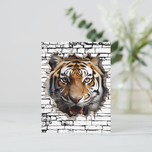 Cartão Postal Arte de Quebra de Parede 3D Jaguar - Safari Realis (Em pé/Frente)
