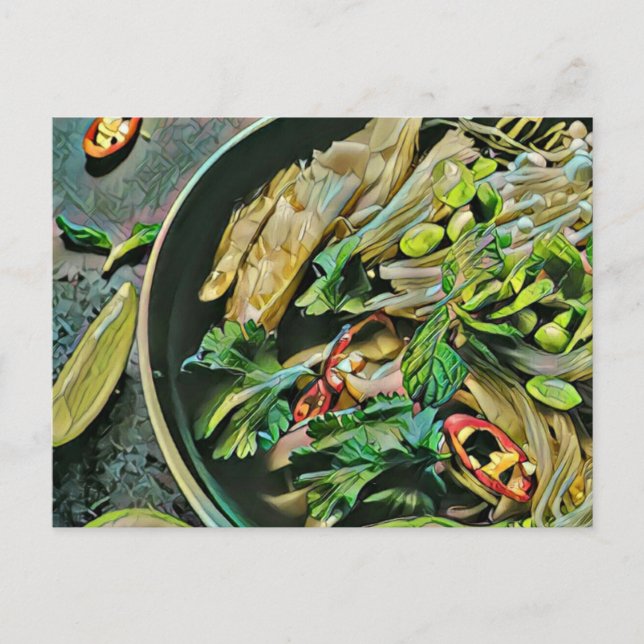 Cartão Postal Arte de ramen (Frente)