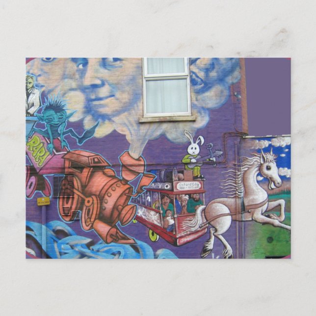 Cartão Postal Arte de rua na parede (Frente)