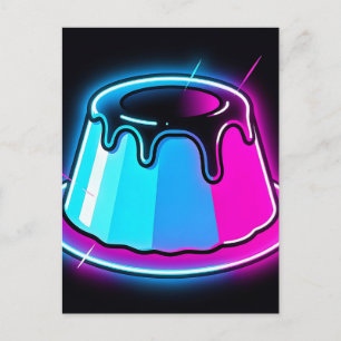 Cartão Postal Arte de Sobremesa com Gelatina Neon