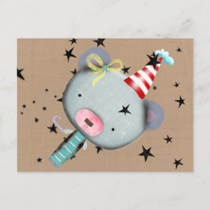 CARTÃO POSTAL ARTE DE URSO DE PELÚCIA