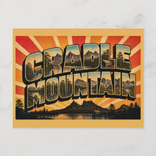 Cartão Postal Arte de Viagem Antigo Cradle Mountain TAS